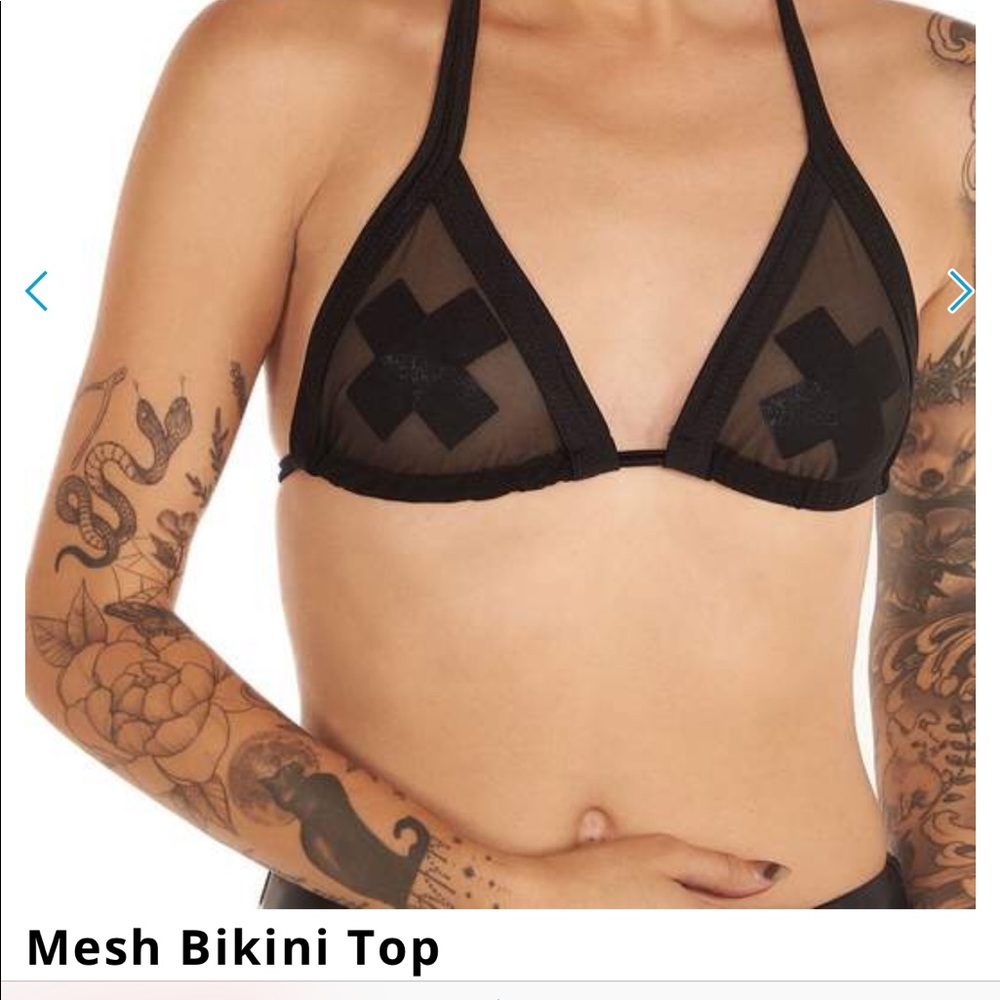 Mesh Bikini Top with 2 Unused pasty’s
